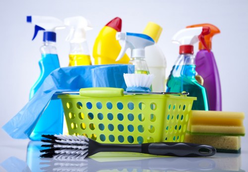 Carpet cleaning technician working safely with equipment