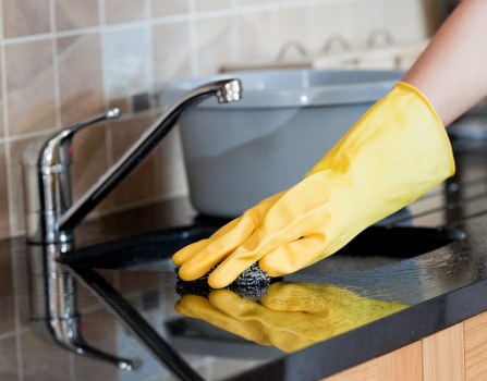 Communal entrance cleaning in an Ilford residential building