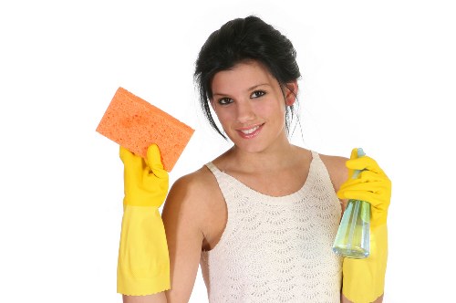 Commercial cleaners working in a professional office space in Ilford