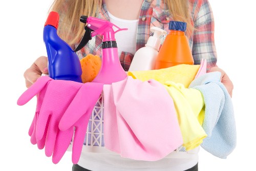 Airbnb cleaner preparing a guest-ready flat in Ilford