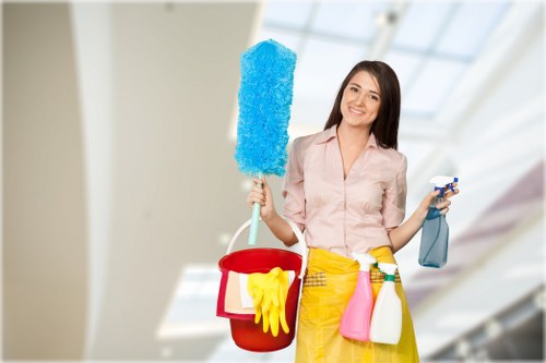 Domestic cleaning tasks in a modern Ilford apartment